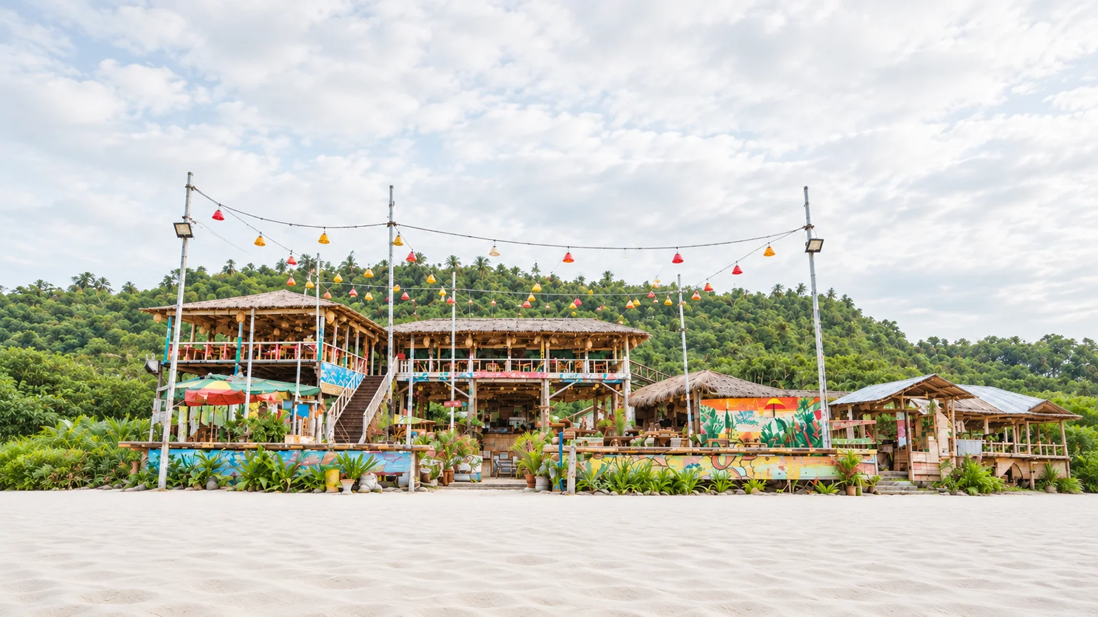 Daytime view of Sea Mount Beach Cafe at Inani Beach